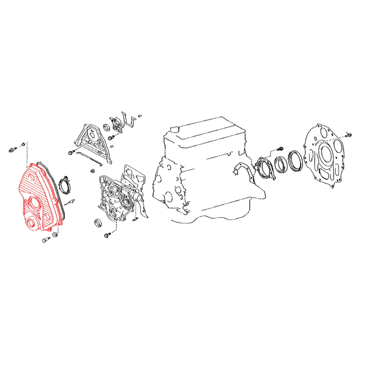 Timing Chain Belt Cover for Toyota Hilux 4Runner SR5 LN200 LN205 5L 2001-2004