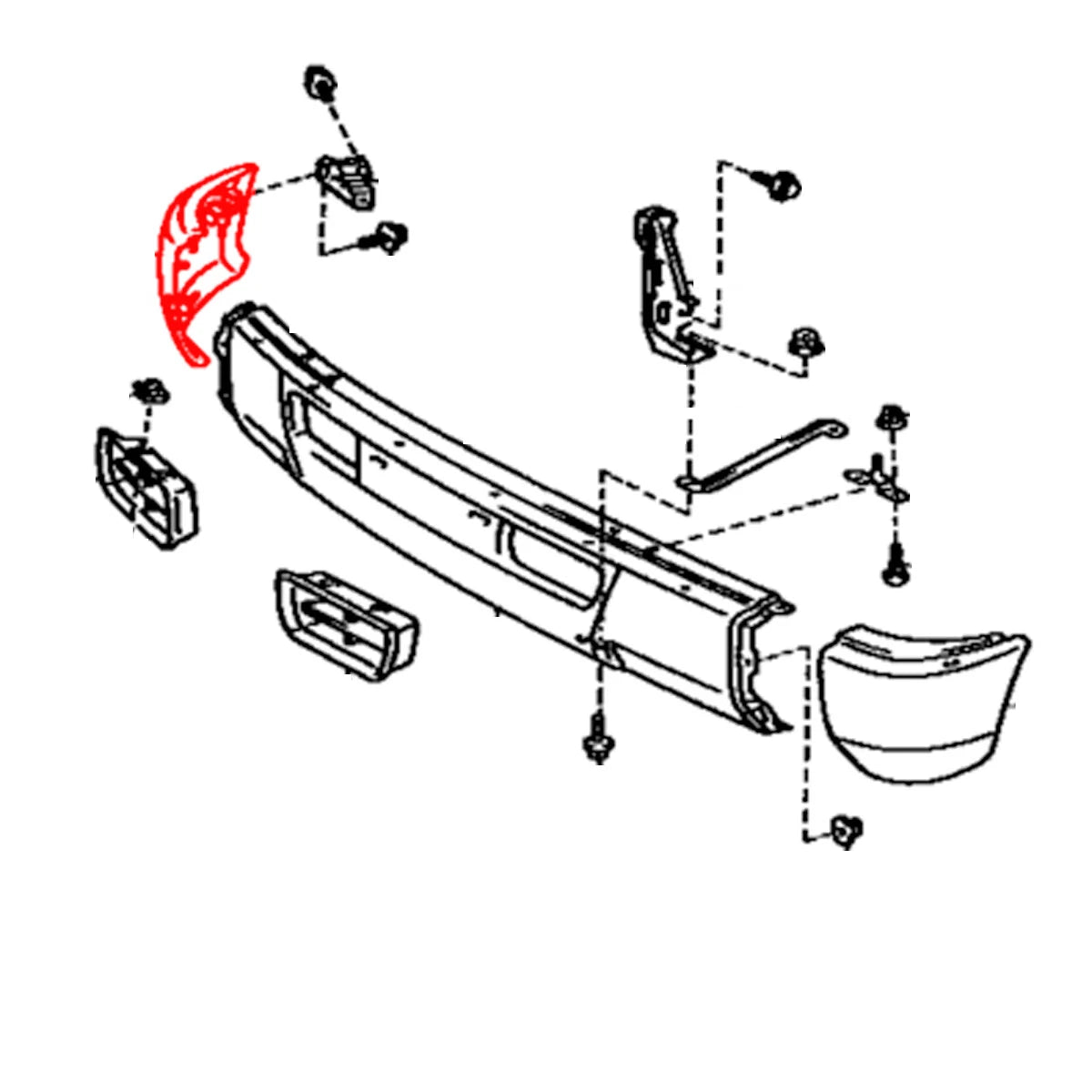 Front Bumper Extension for Toyota Land Cruiser FJ80 1991-1997