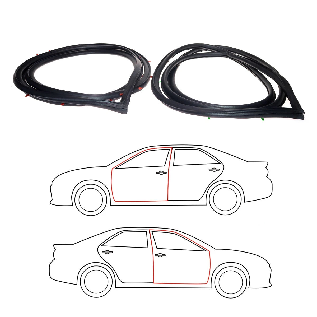Front Door Weatherstrip for Nissan Datsun Sunny B310 120Y 130Y 140Y 210 1977-1981