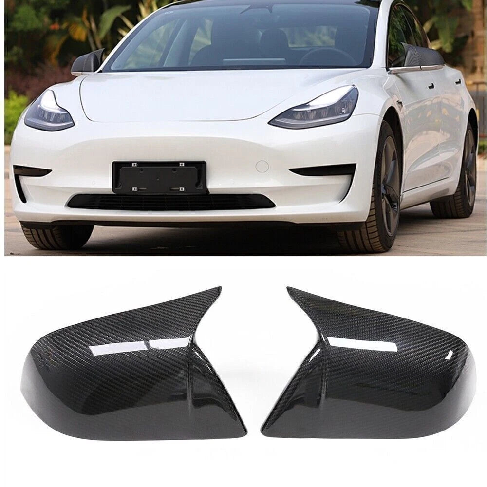 1 Pair Carbon Fiber Mirror Covers for Tesla Model 3 (2017-2023)