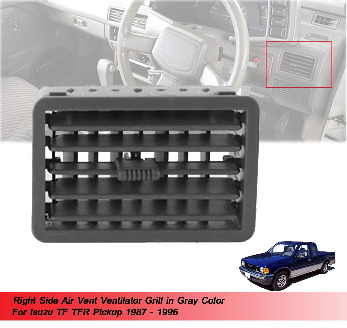 1 x Right Side Air Vent Trim for Holden Rodeo (1988-1996)