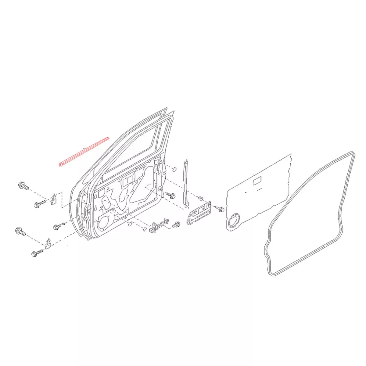 Front Door Belt Moulding for Nissan Navara D22 Terrano 1997-2004