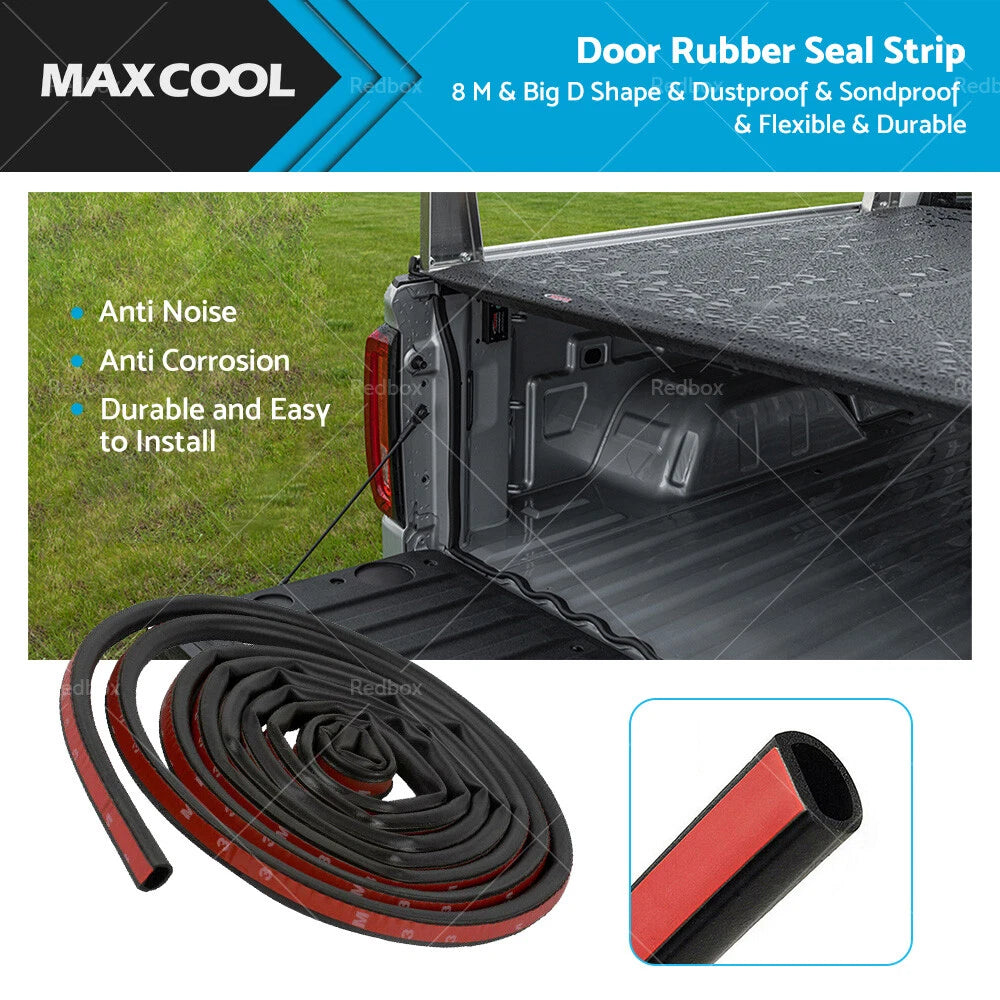 D-shape Weatherstrip Seal for Car Truck Door (8M x 9mm x 10mm) (2020-2023)