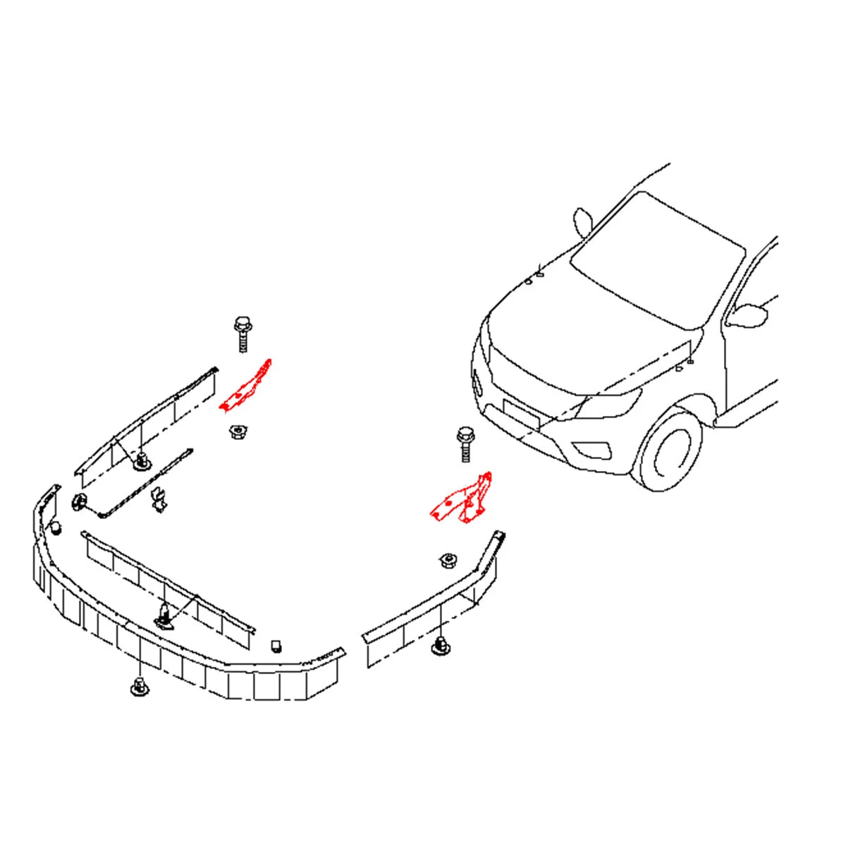 Bonnet Hinge x2 for Nissan Navara D23 NP300 2014-2023