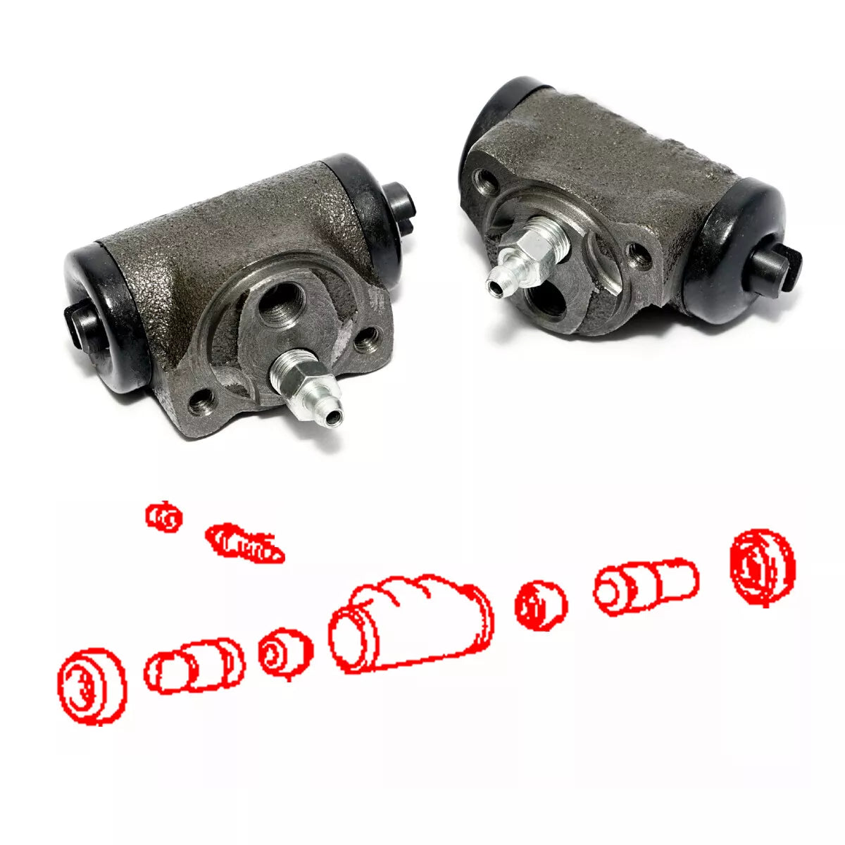 Rear Brake Cylinder x2 for Mitsubishi Minicab Mighty Mits 1991-1999