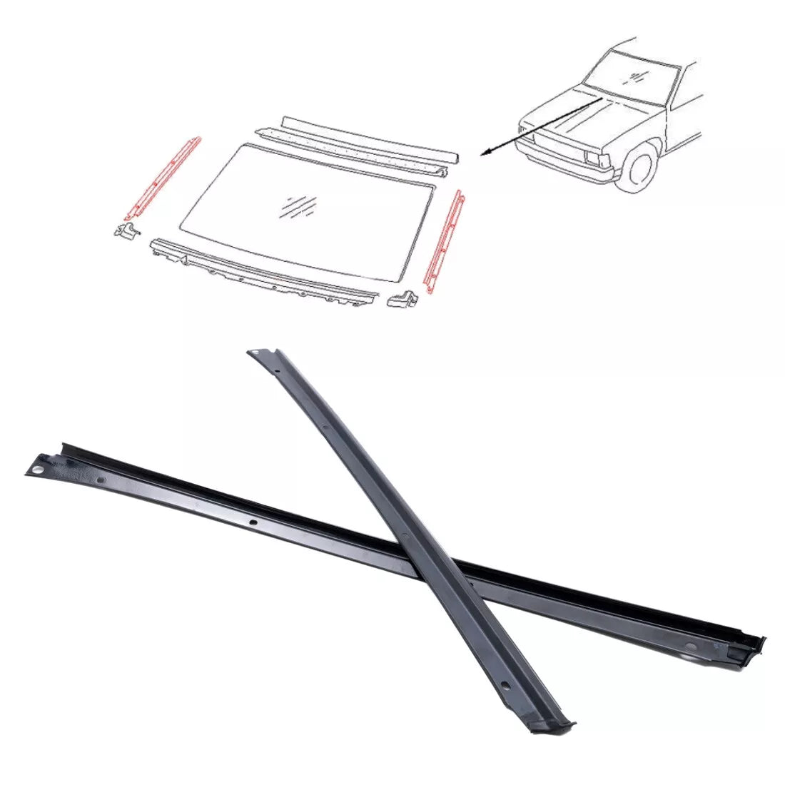 Windshield Moulding Set for Nissan Pathfinder/Terrano 1986-1995