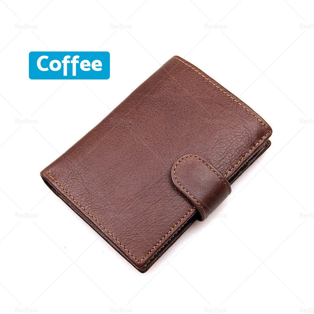 RFID Blocking Leather Wallet for Men - Slim Trifold Credit Card Holder (N/A)