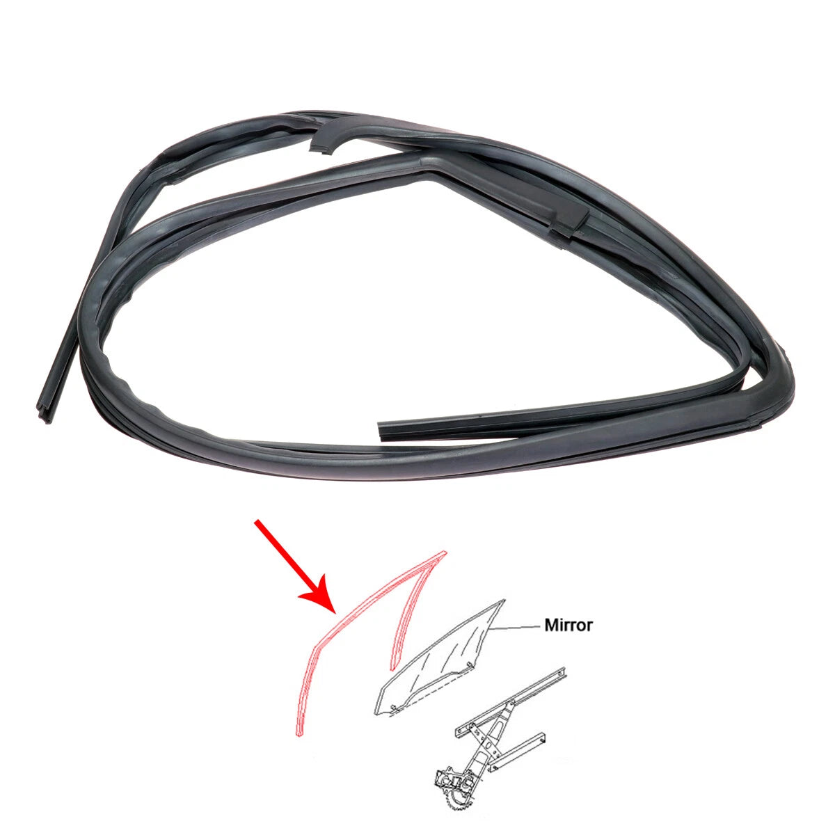 FR Door Glass Run Channel for Toyota Hilux 1988-1997