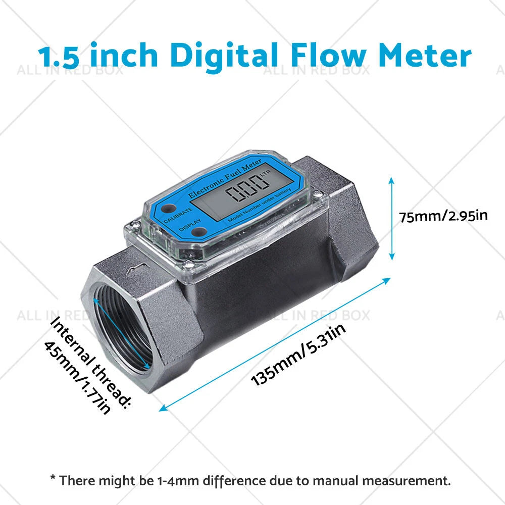 1.5" Turbine Digital Diesel Water Fuel Flow Meter