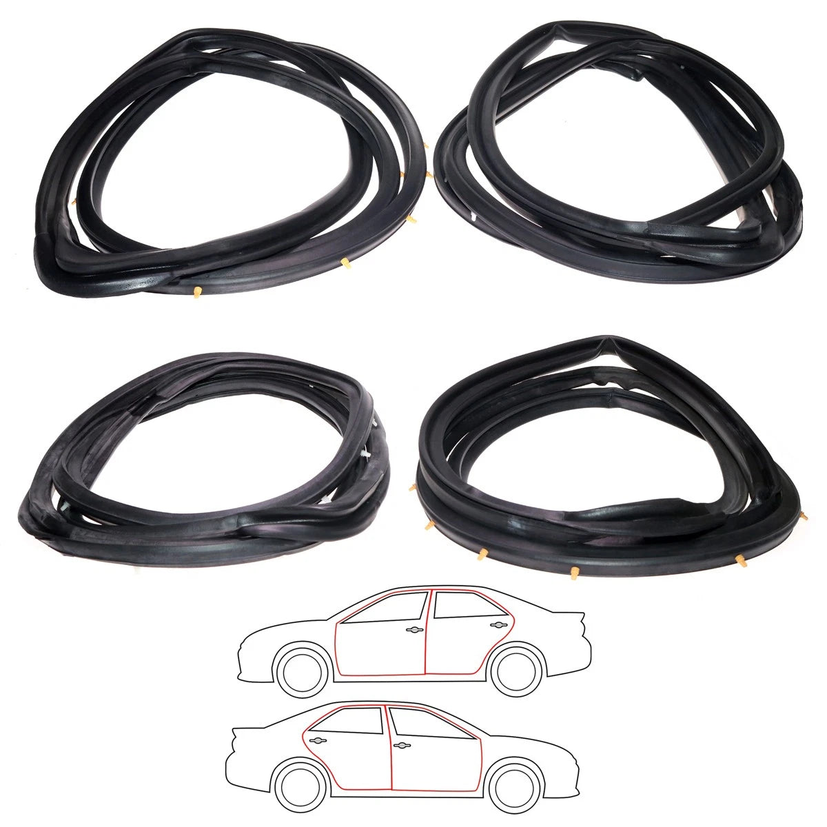 Door Weatherstrip Seal for Nissan Sentra Sunny Sedan B13 1990-1994