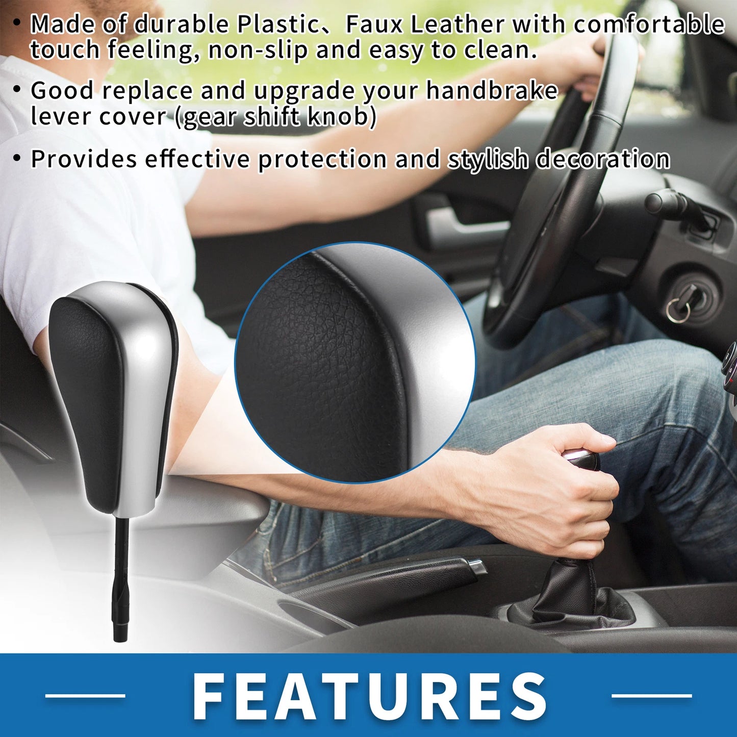 Automatic Gear Shifter Knob for BMW 1 Series E81 2006-2011 Faux Leather