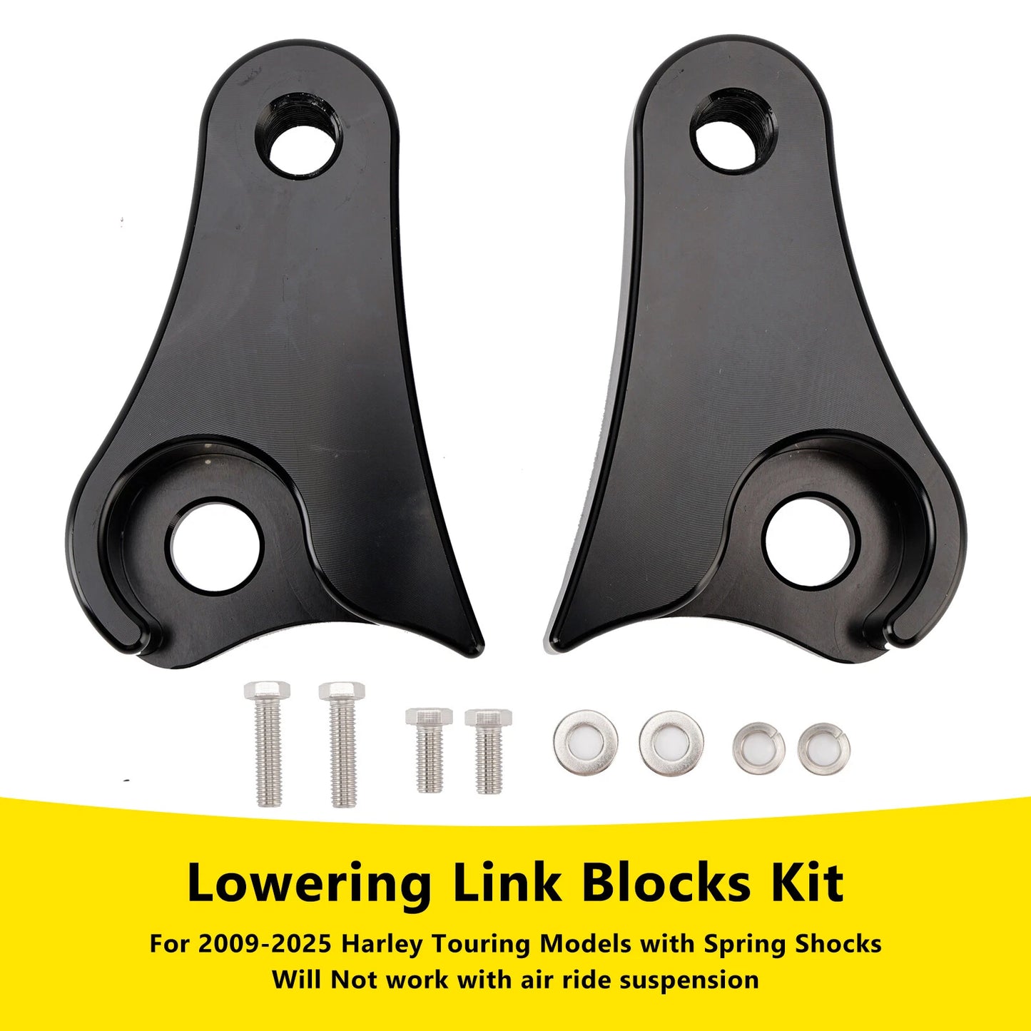 1.5" Lowering Link Blocks Kit for Harley Touring Street Glide Road King (2009-2025)