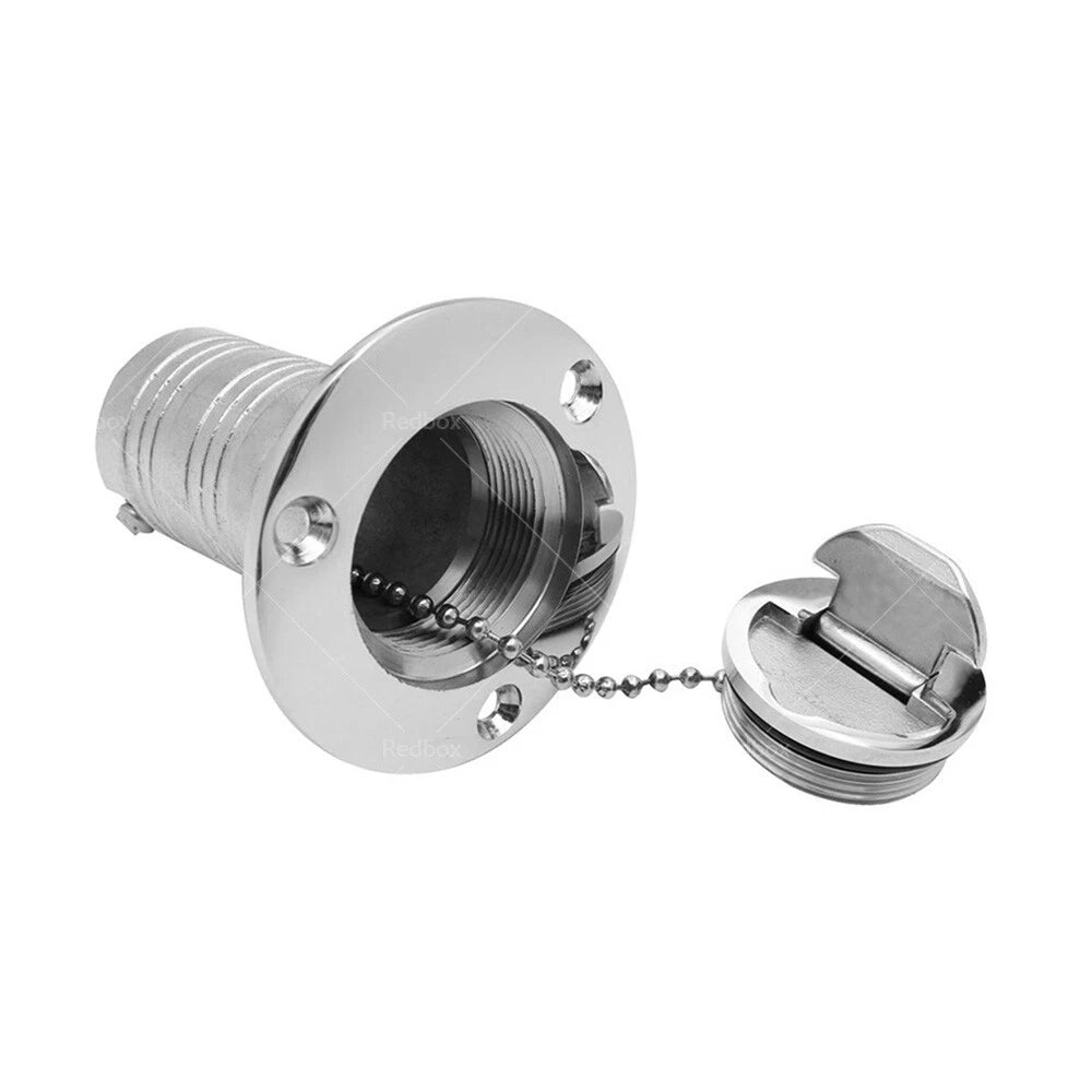 1.5" Keyless Polished Fuel Deck Fill Filler for Marine Boat
