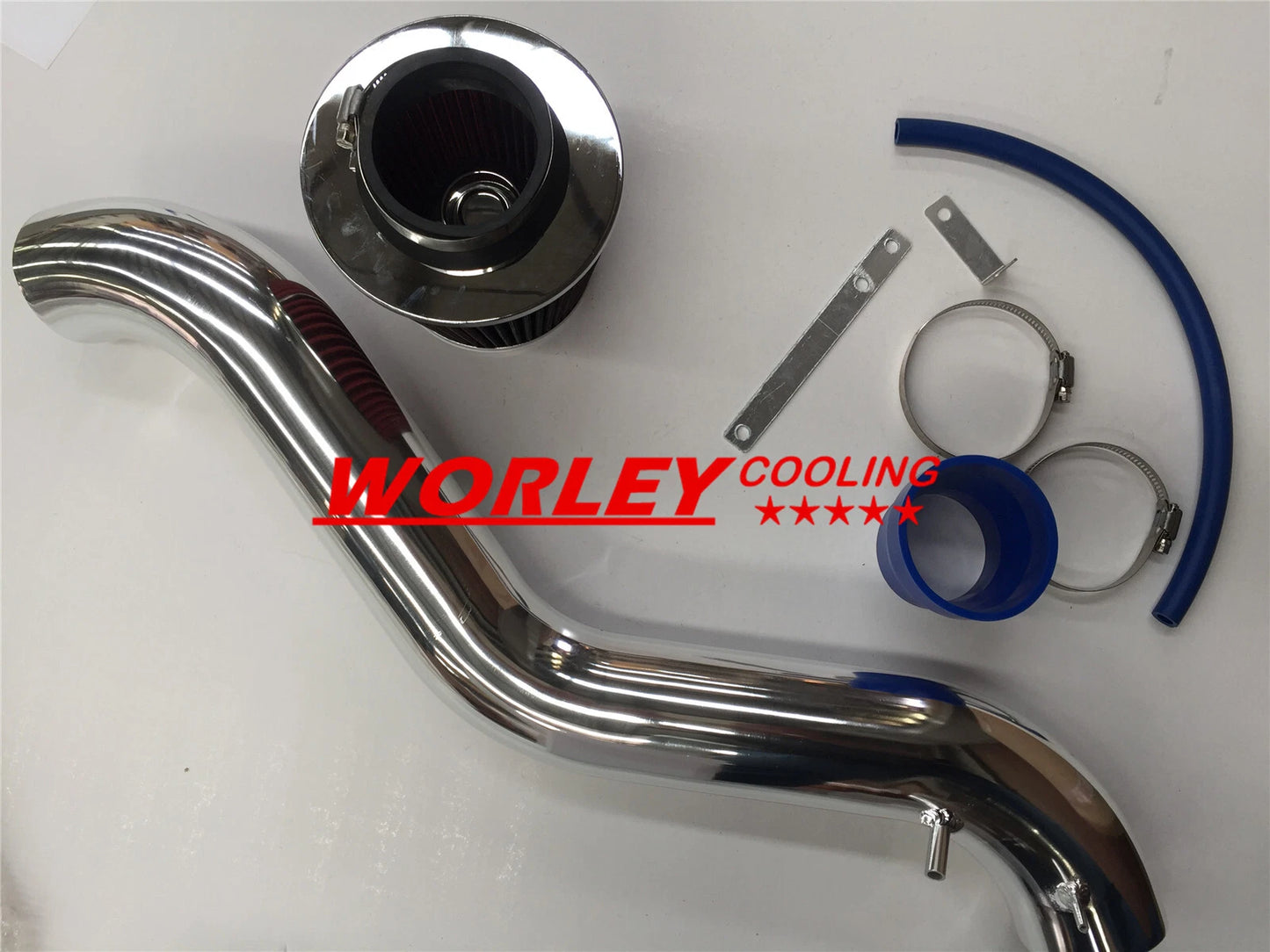 AIR INTAKE + RED TAPERED FILTER KIT for Acura Integra (1990-1993)