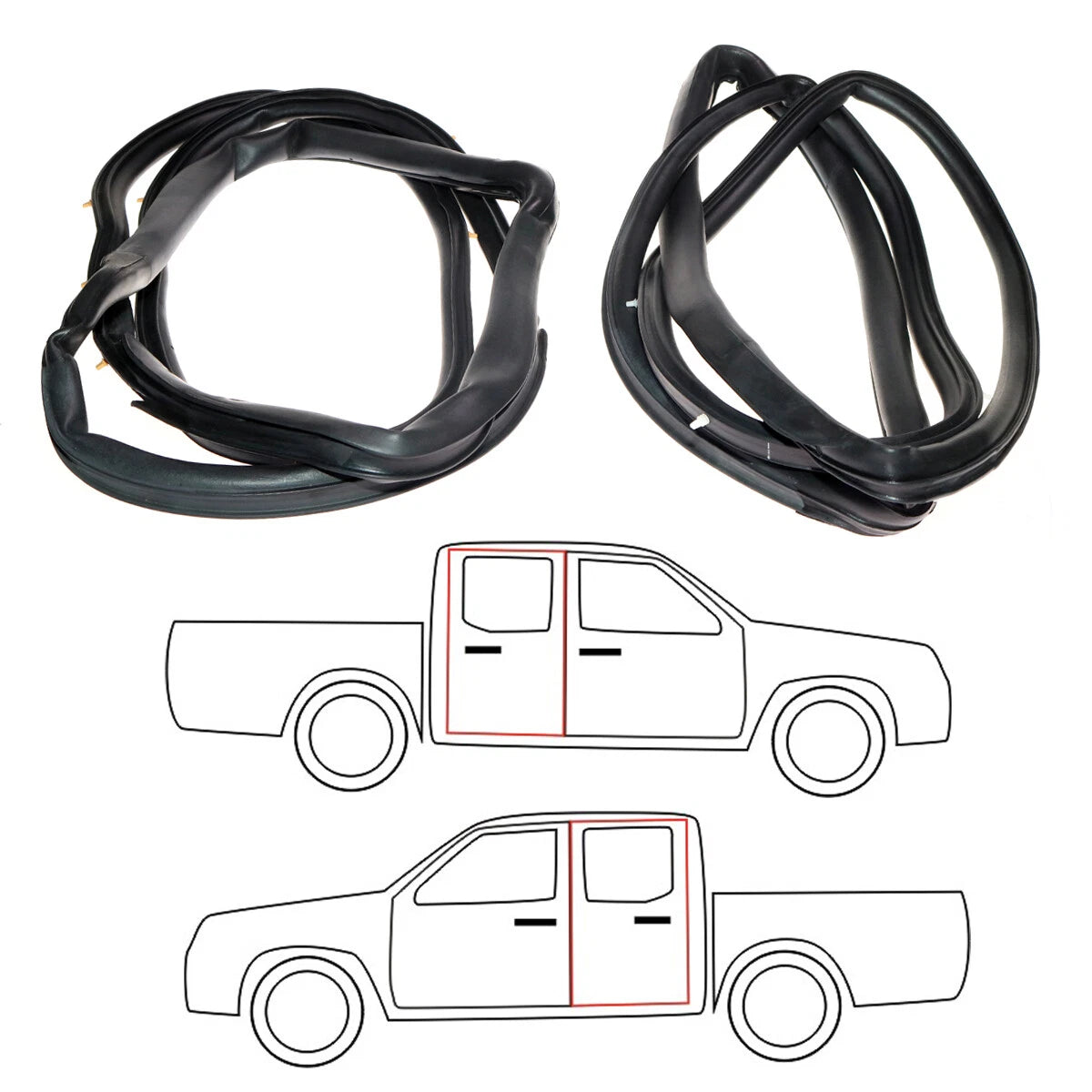Rear Door Weatherstrip for Toyota Hilux RN85 YN86 LN105 RN106 LN108