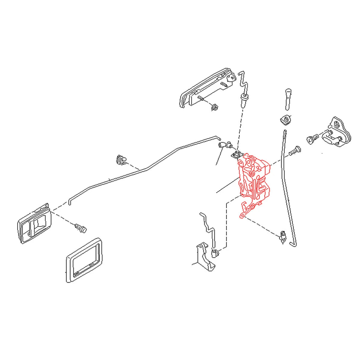 Front Door Lock Latch for Nissan Datsun Navara D21 1986-1997