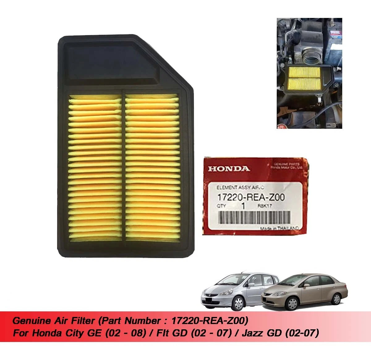 Air Filter for Honda City Fit Jazz (2002-2007)