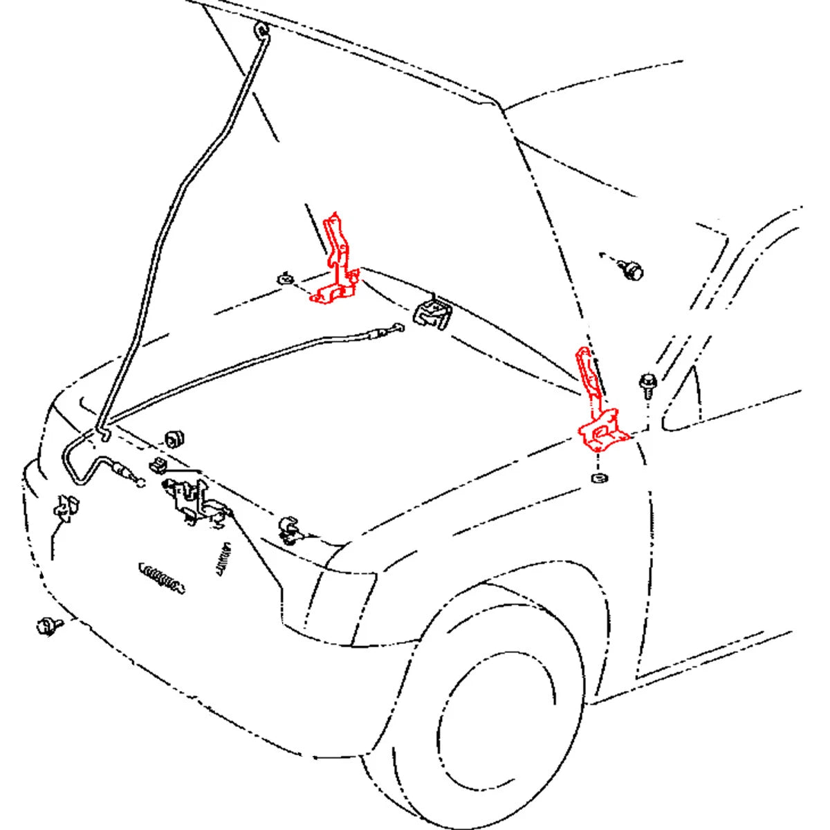 Bonnet Hinge Set for Toyota Hilux 1988-2005
