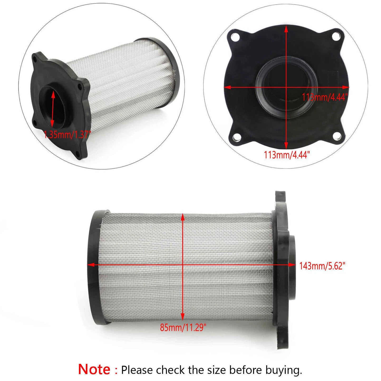 Air Filter for Suzuki GZ 125 Marauder (1998-2011) & GZ 250 Marauder (1999-2015)