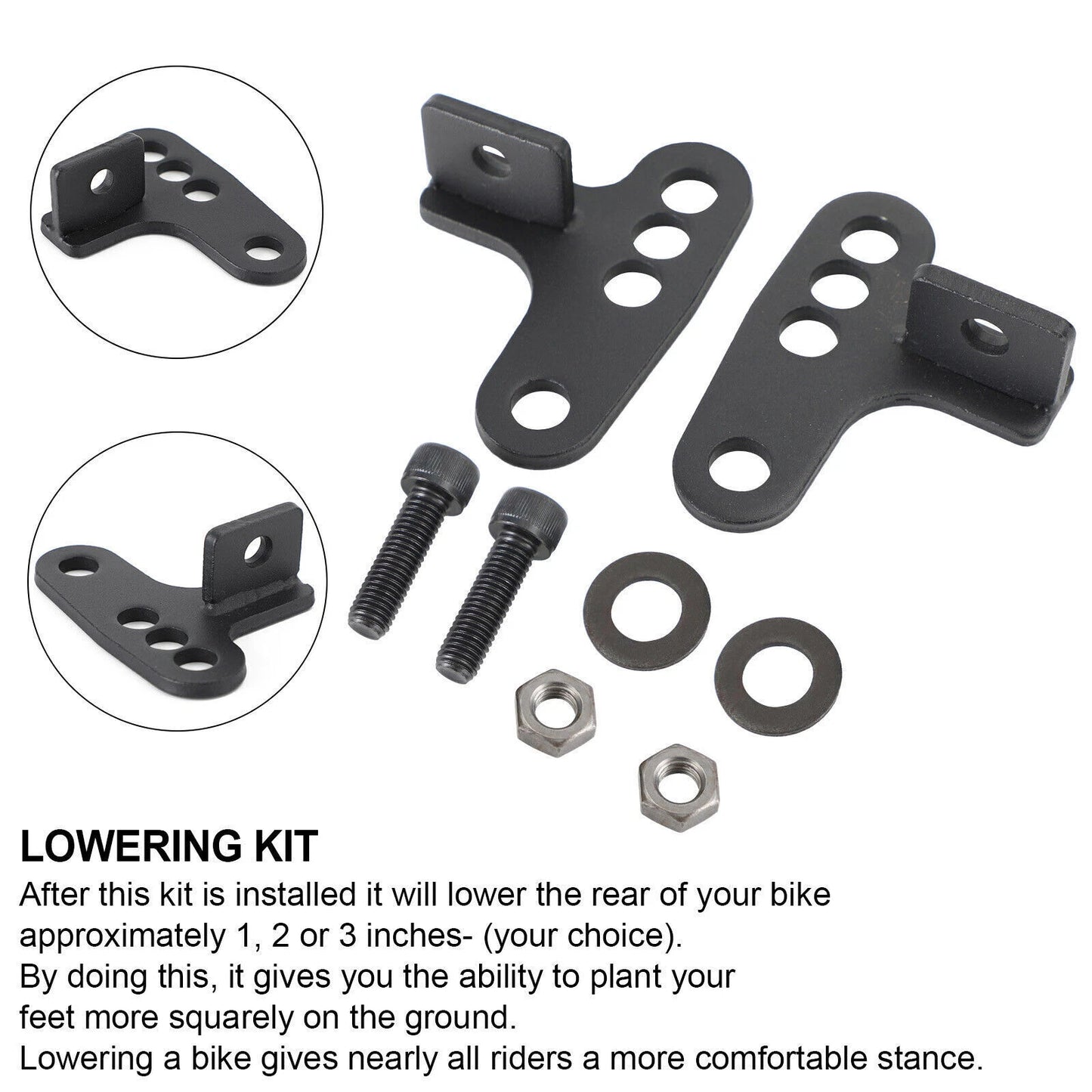 1-3" Adjustable Rear Lowering Drop Kit for Harley Sportster XL883 1200 (1988-1999)