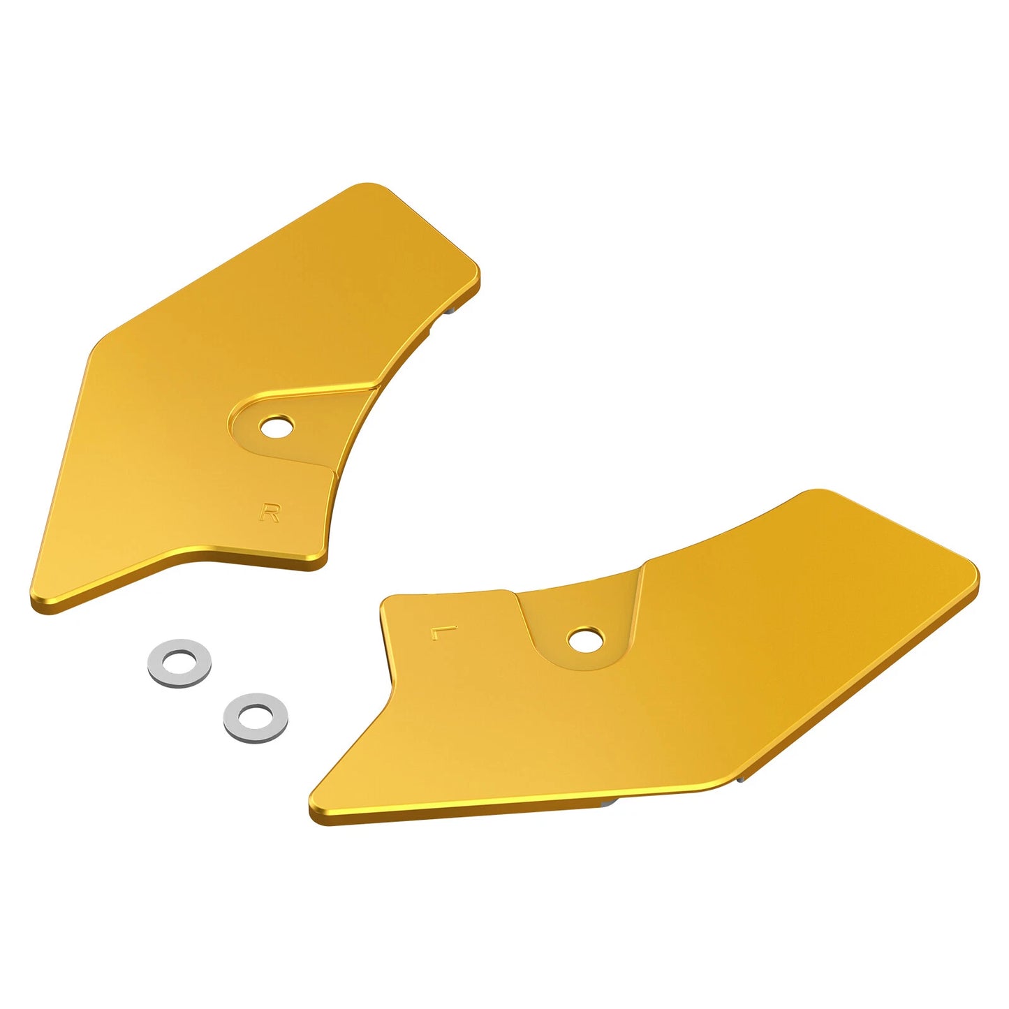 1 Pair Gold Aluminum Neck Covers for Harley Ultra Limited FLHTK (2017-2022)
