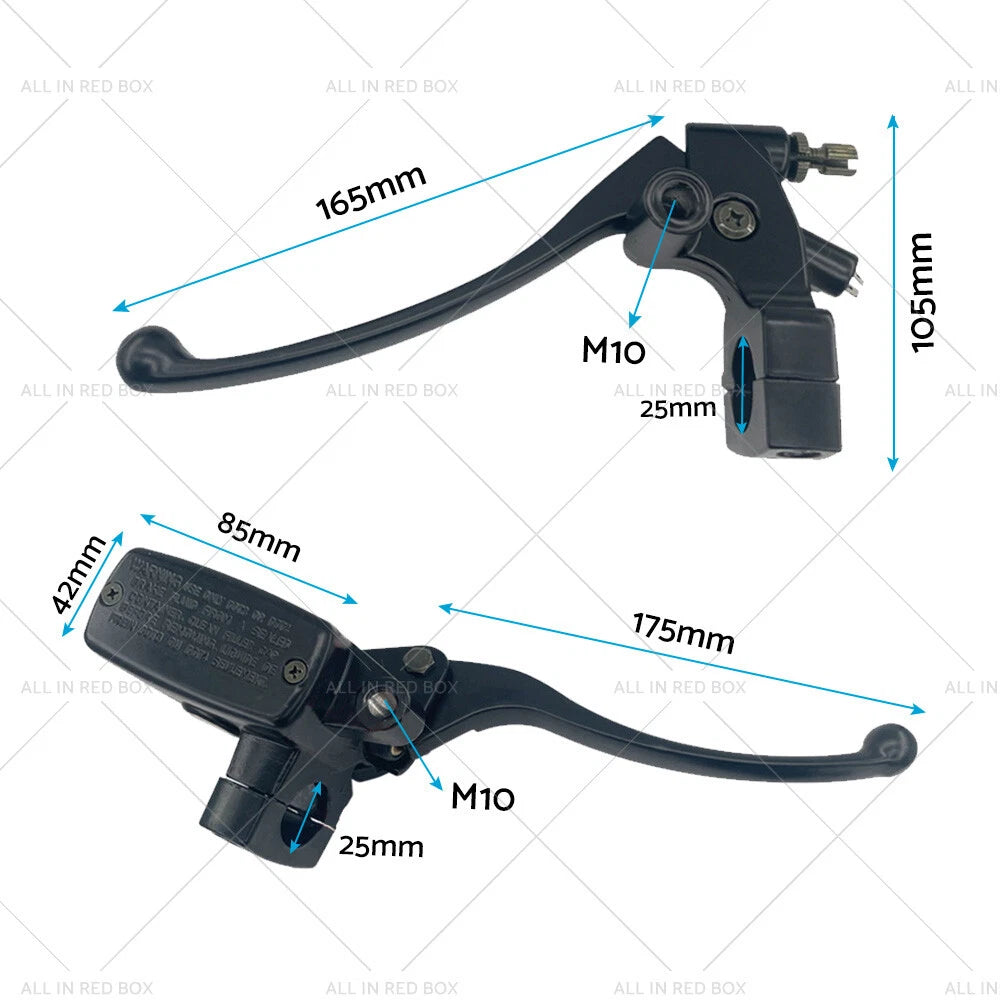 1" 25mm Pair Hydraulic Brake Clutch Master Cylinder Lever for Motorcycle