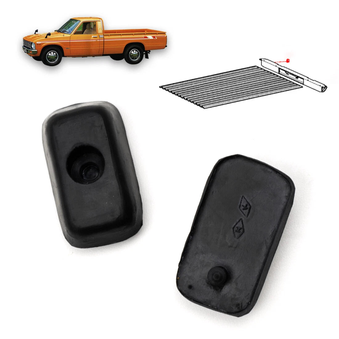Bumper Gate Rubber Set for Toyota Hilux 1979-1983