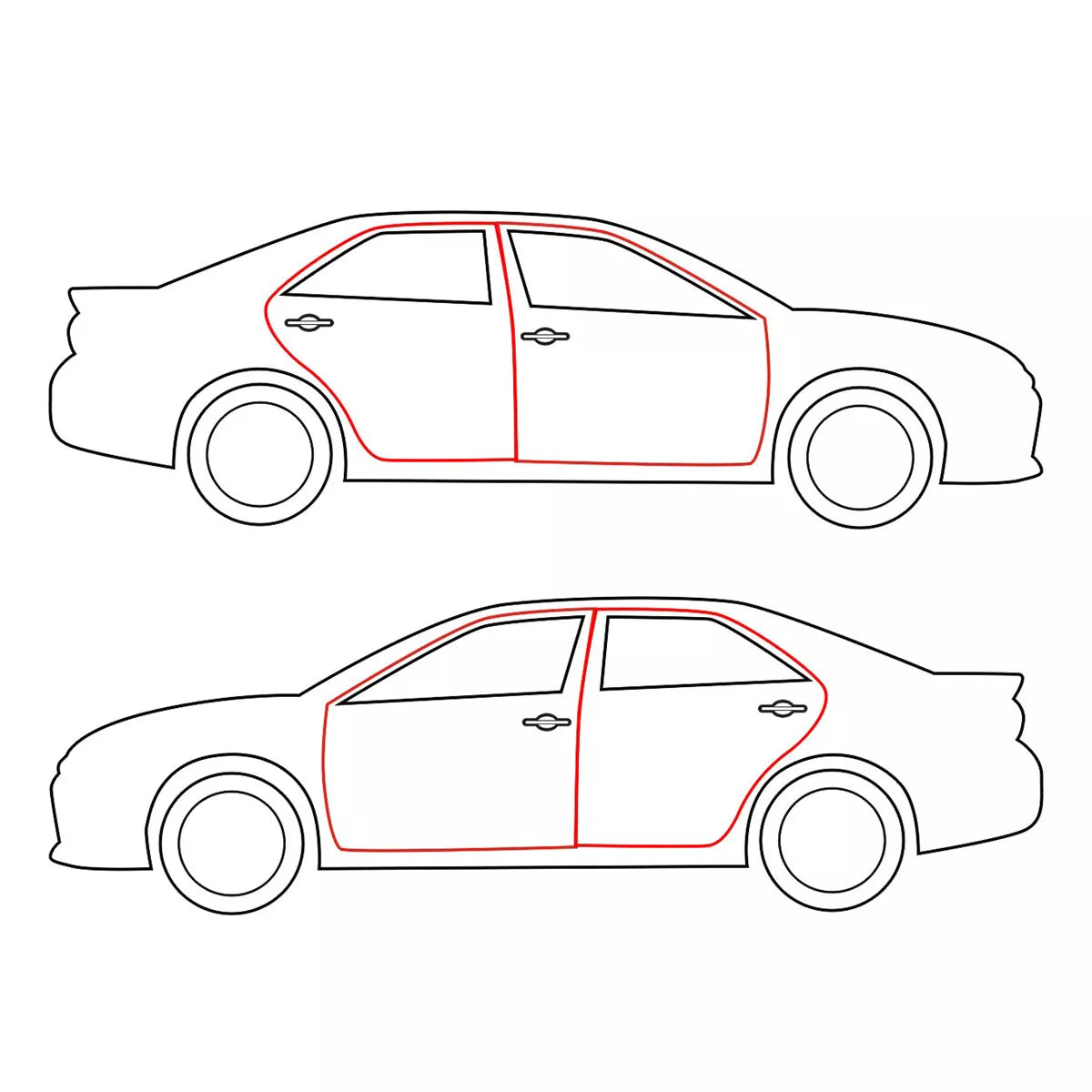 Door Weatherstrip Seal Set for Honda Accord LX DX EX SE 1990-1993