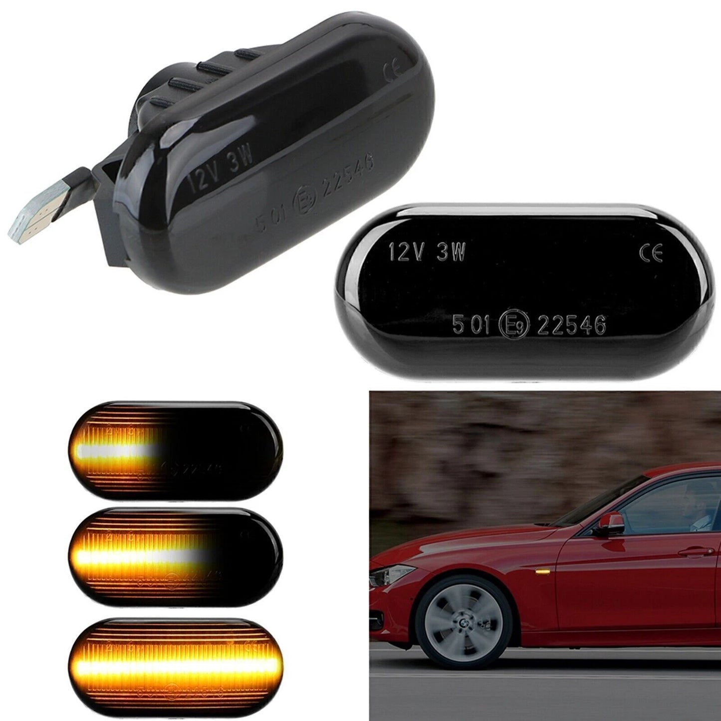 1 Pair LED Side Marker Light for Nissan Navara 350Z Micra (2002-2023)