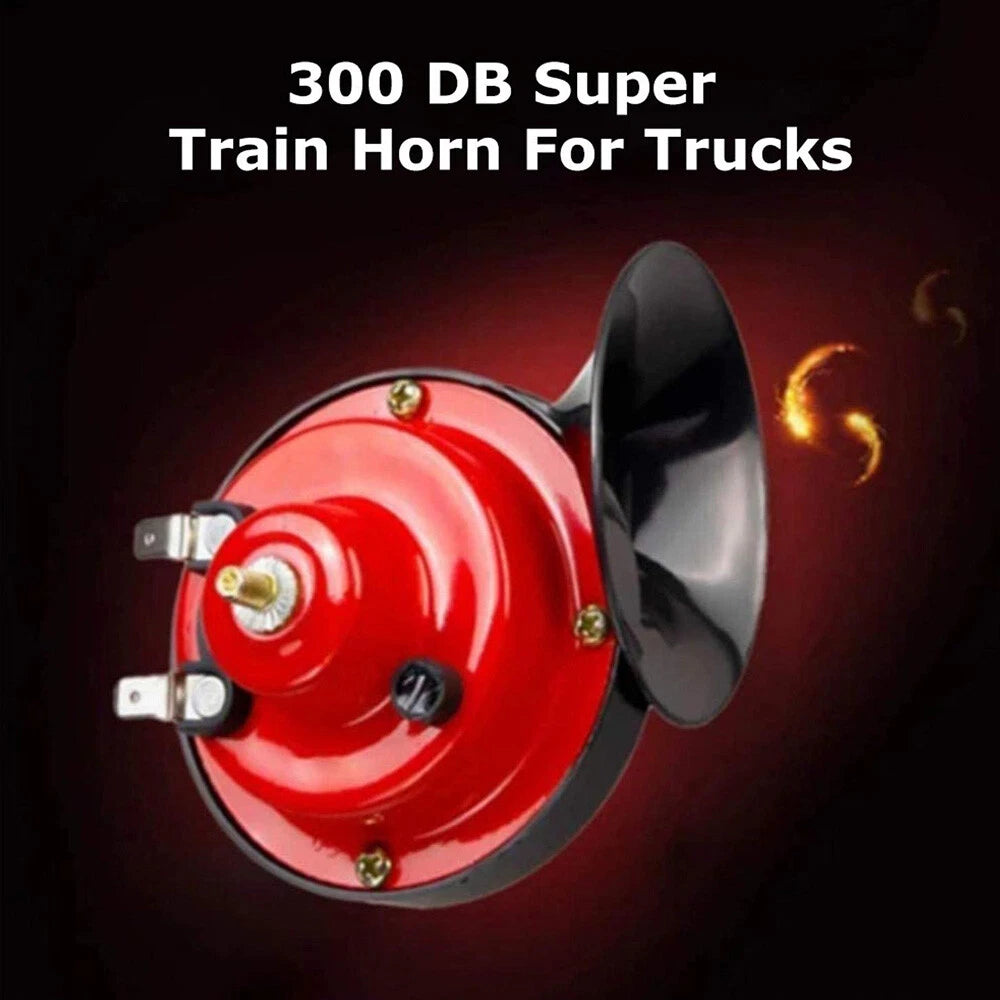 1 Pair 12V 300DB Super Train Horns for Trucks SUVs Boats Motorcycles (N/A)