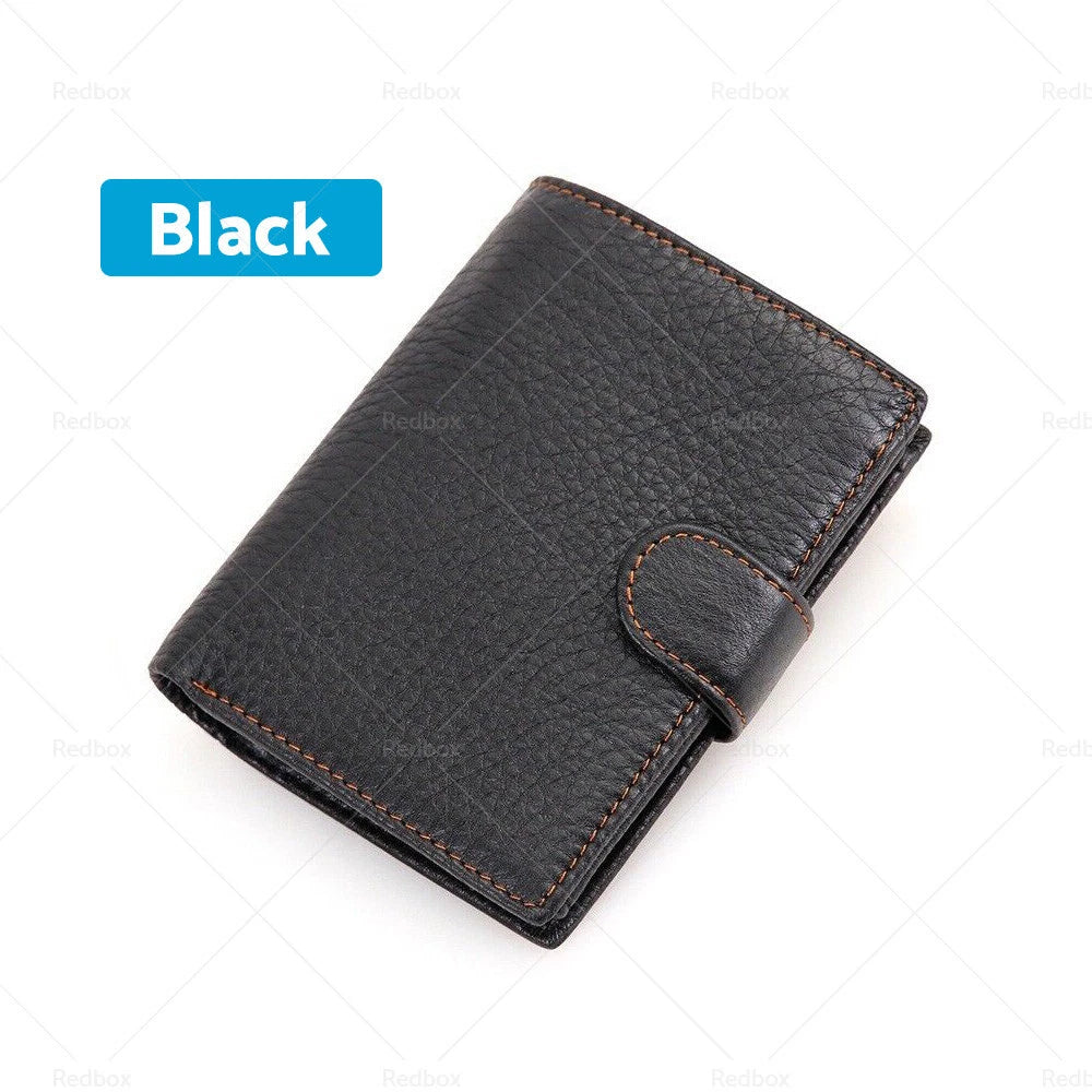 RFID Blocking Leather Wallet for Men - Slim Trifold Credit Card Holder (N/A)