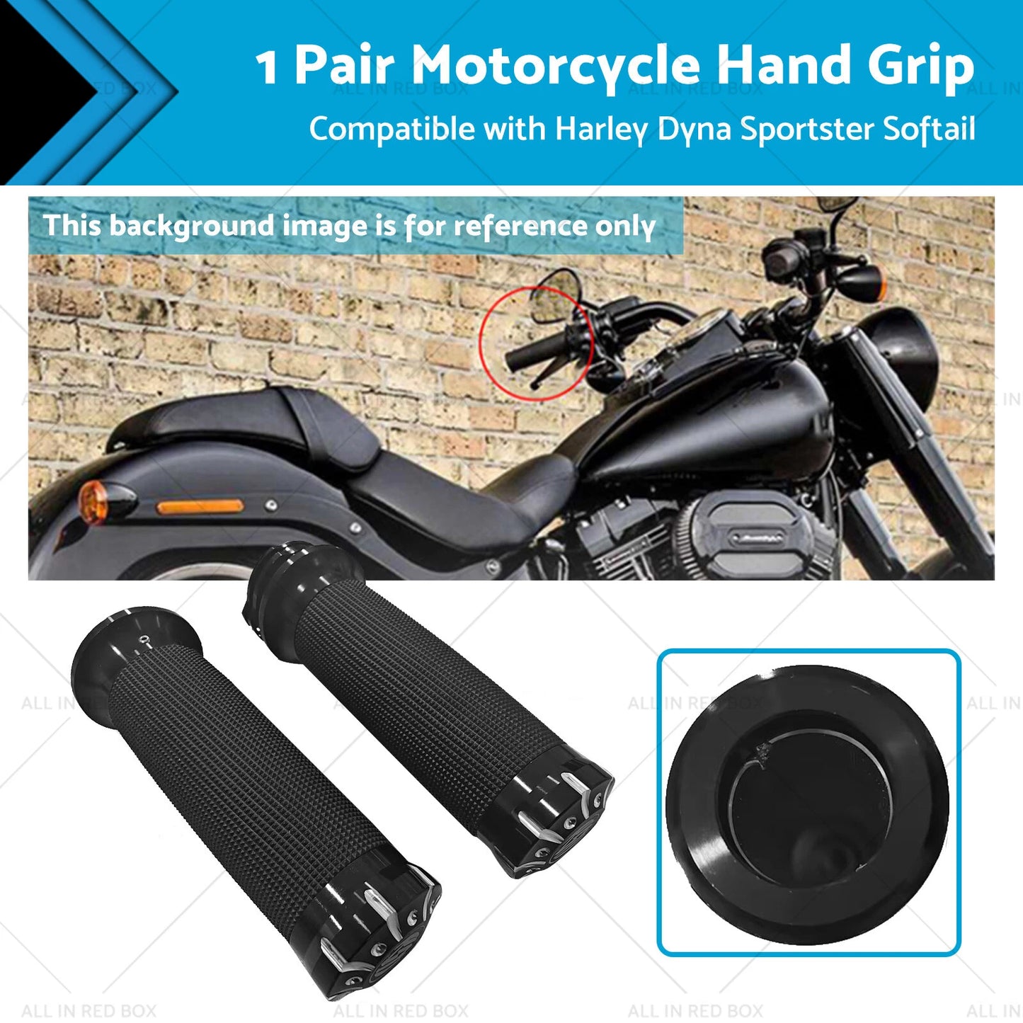 1" Hand Grip for Harley Dyna, Sportster (2004-2023) - 2PCS