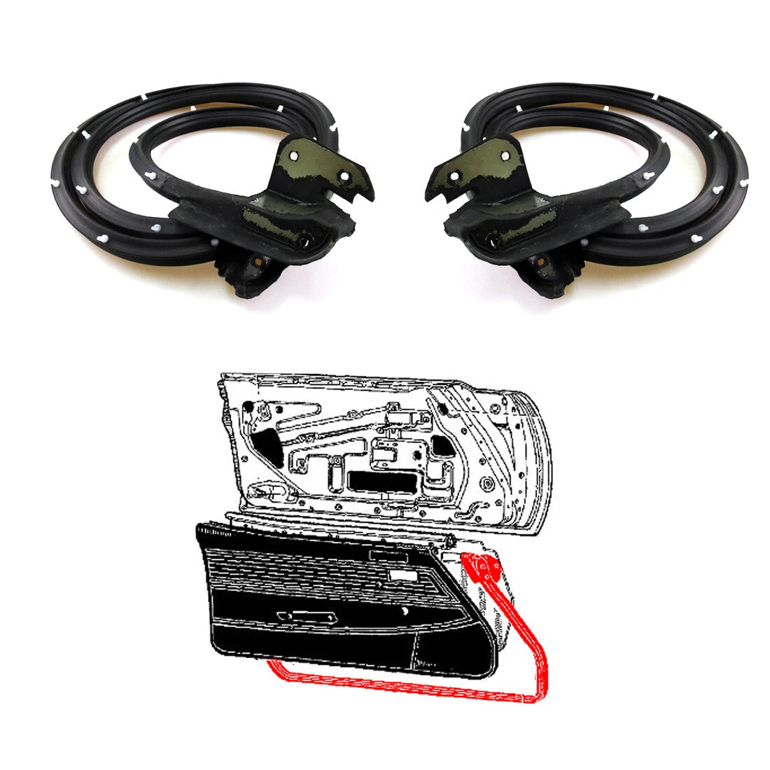 Front Door Lower Weatherstrip for Toyota Celica 1971-1977