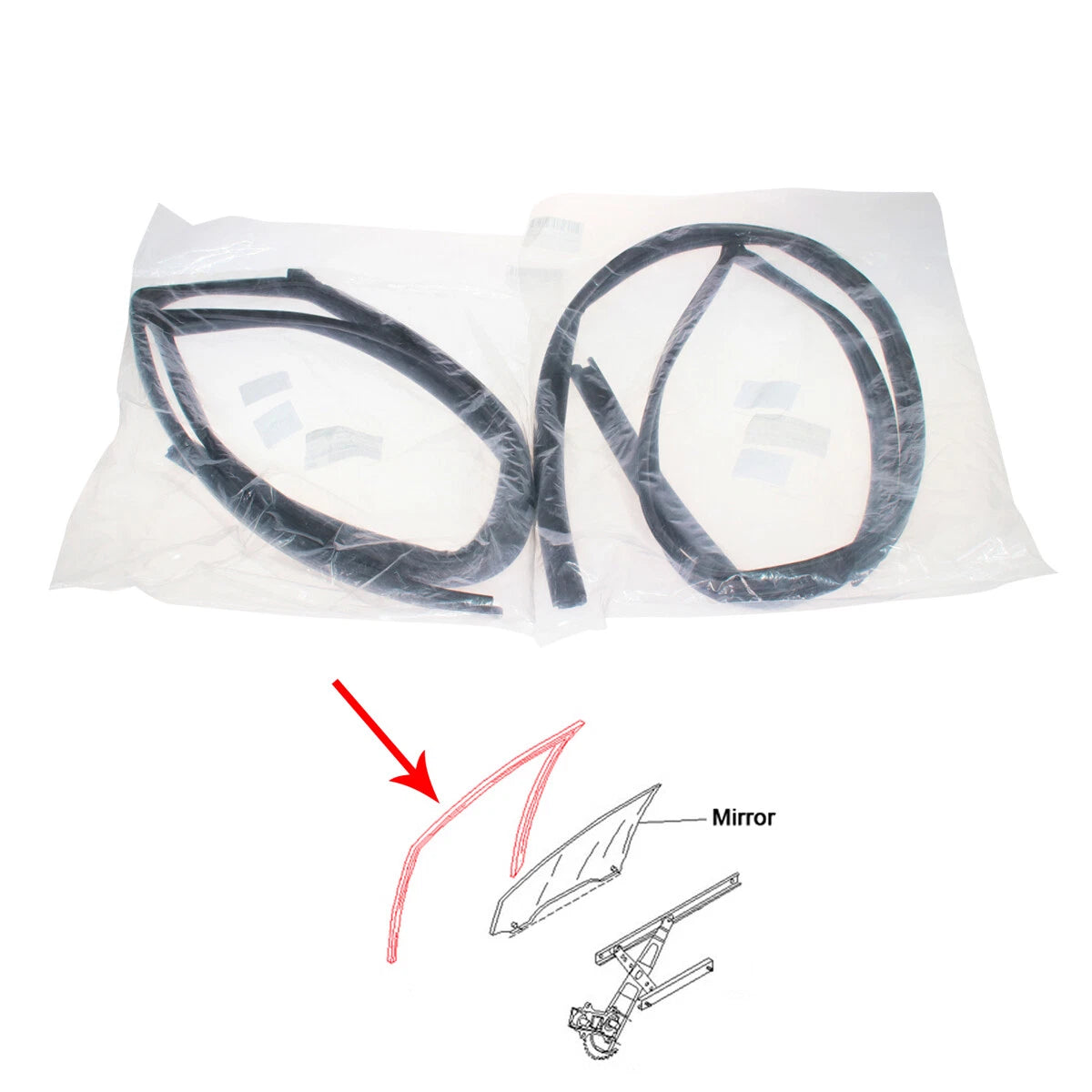 Front Door Glass Run Rubber for Nissan AD NV Pickup/Sunny Wagon N14