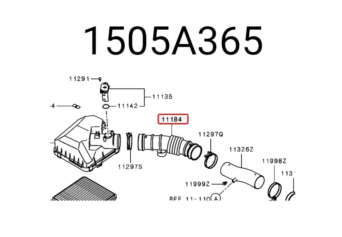 Air Intake Hose for Mitsubishi Triton, Pajero Sport 2.4L (2015-2020)