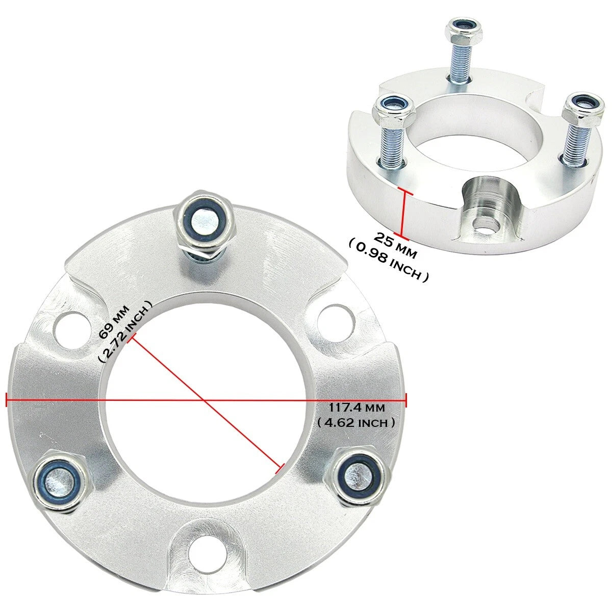 1.5" Front & 2" Rear Lift Kit Strut Spacers for Ford Ranger T6 (2011-2023)