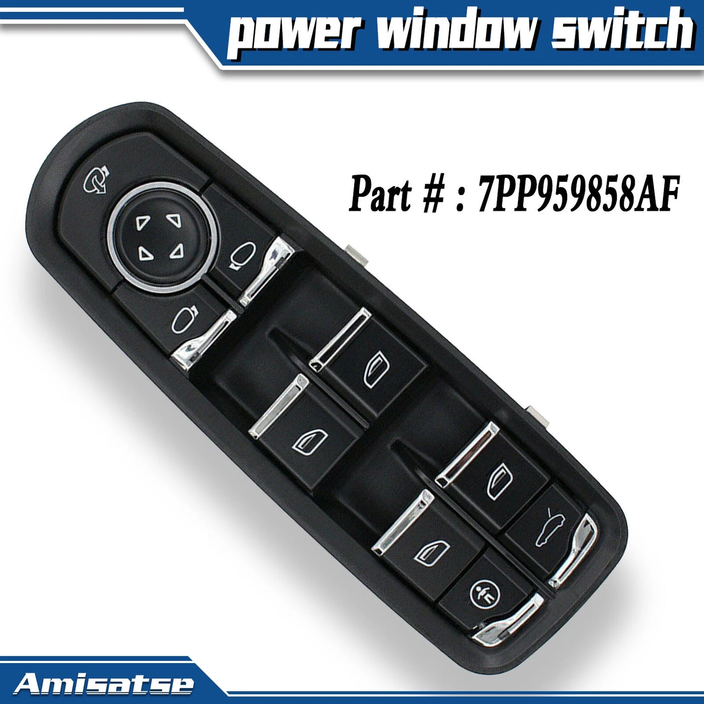 1 x Front Left Master Power Window Switch for Porsche (2017-2023)