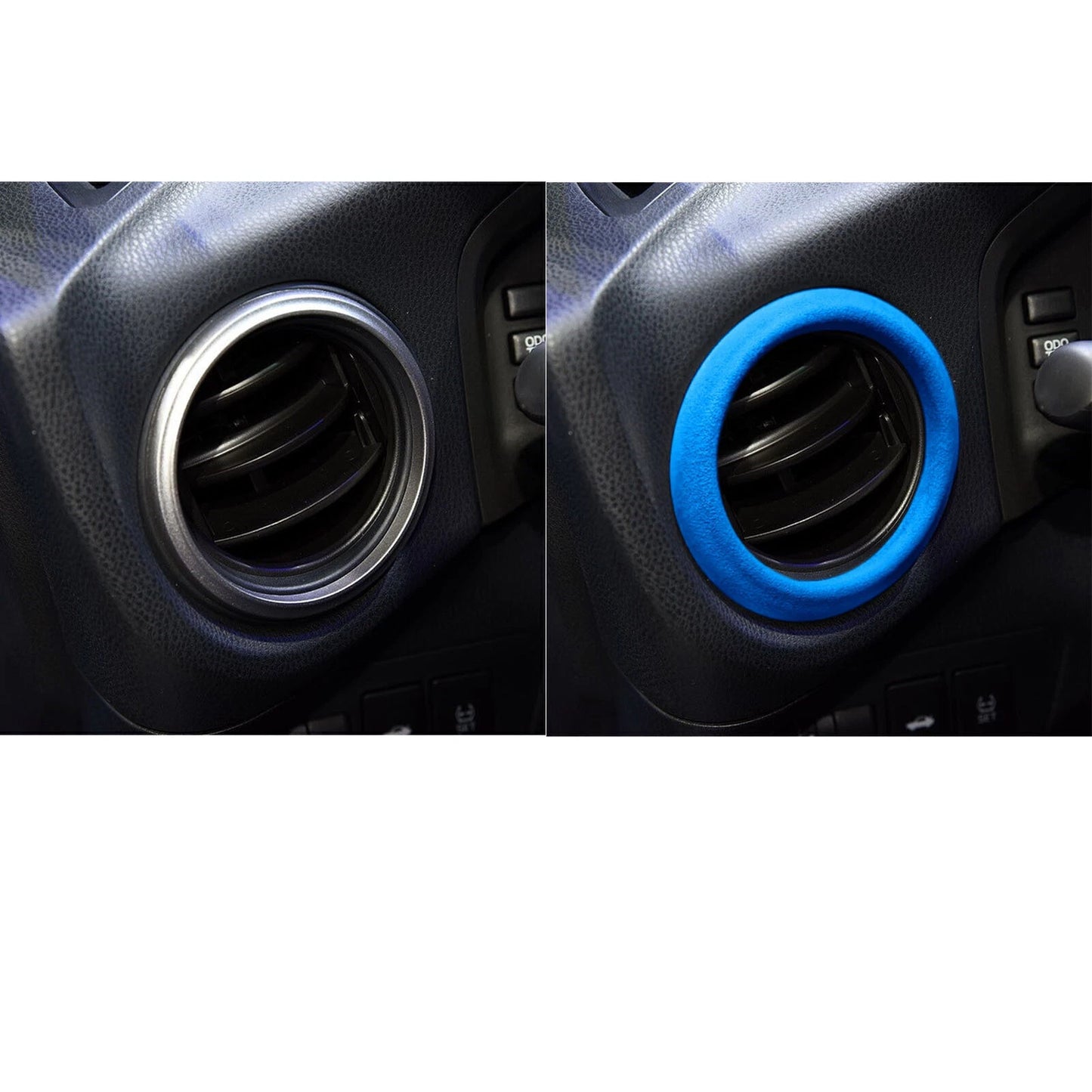 1 x Blue Leather Center Console Air Outlet Cover for Subaru BRZ, Toyota GT86 (2012-2020)