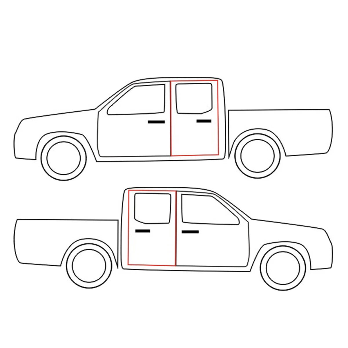 Door Weatherstrip Rubber Seals for Nissan D21 Pathfinder Navara 1986-1997