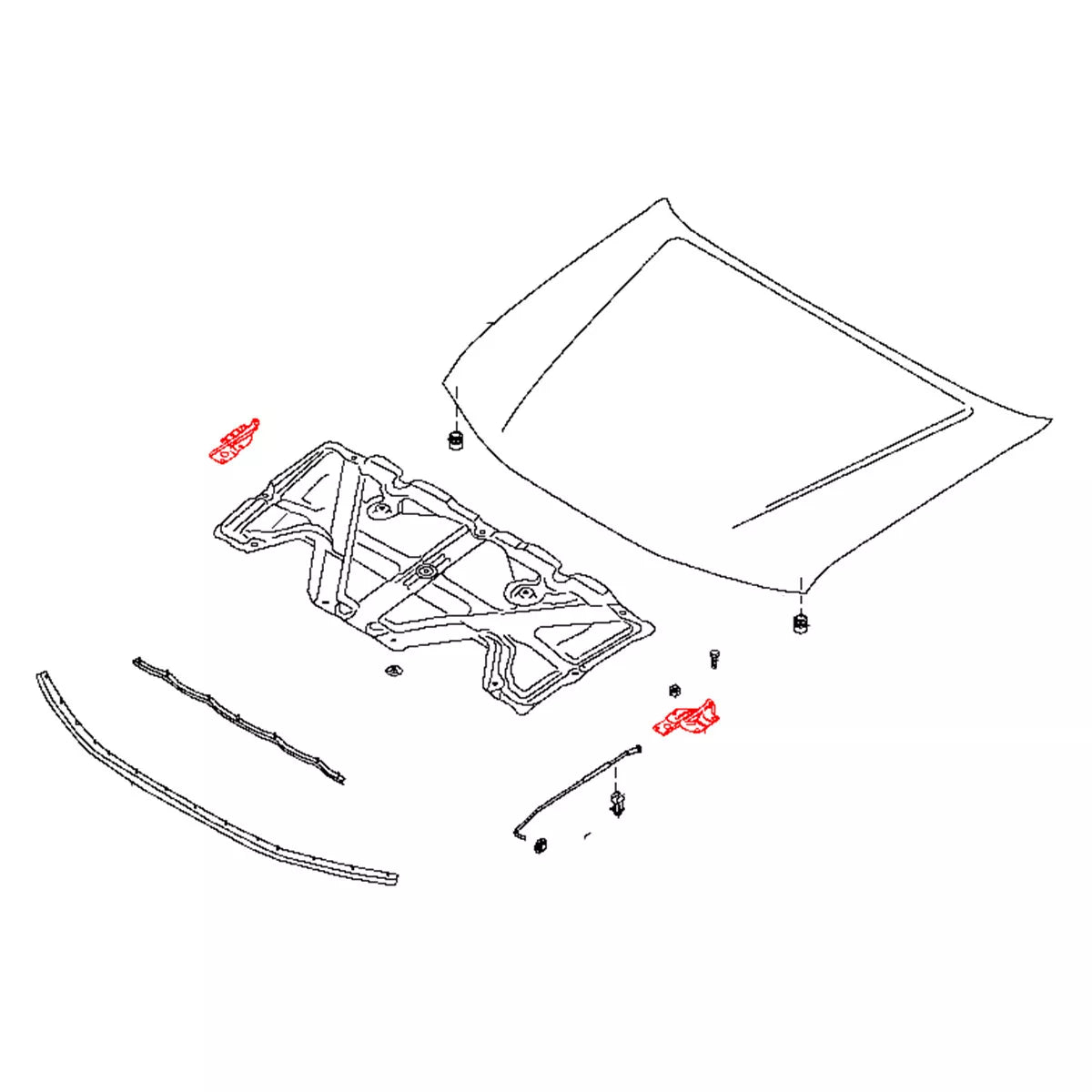Bonnet Hinge for Nissan Navara D40 2005-2021