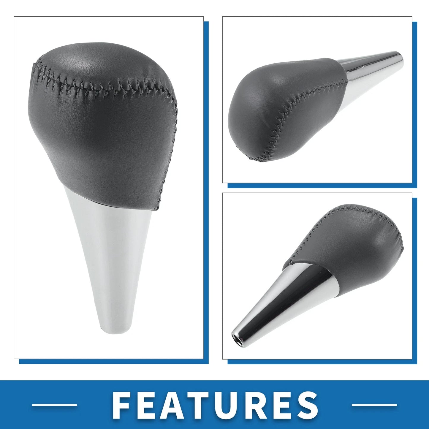 Automatic Gear Shifter Knob for Toyota Camry 2007-2014 - Gray Faux Leather