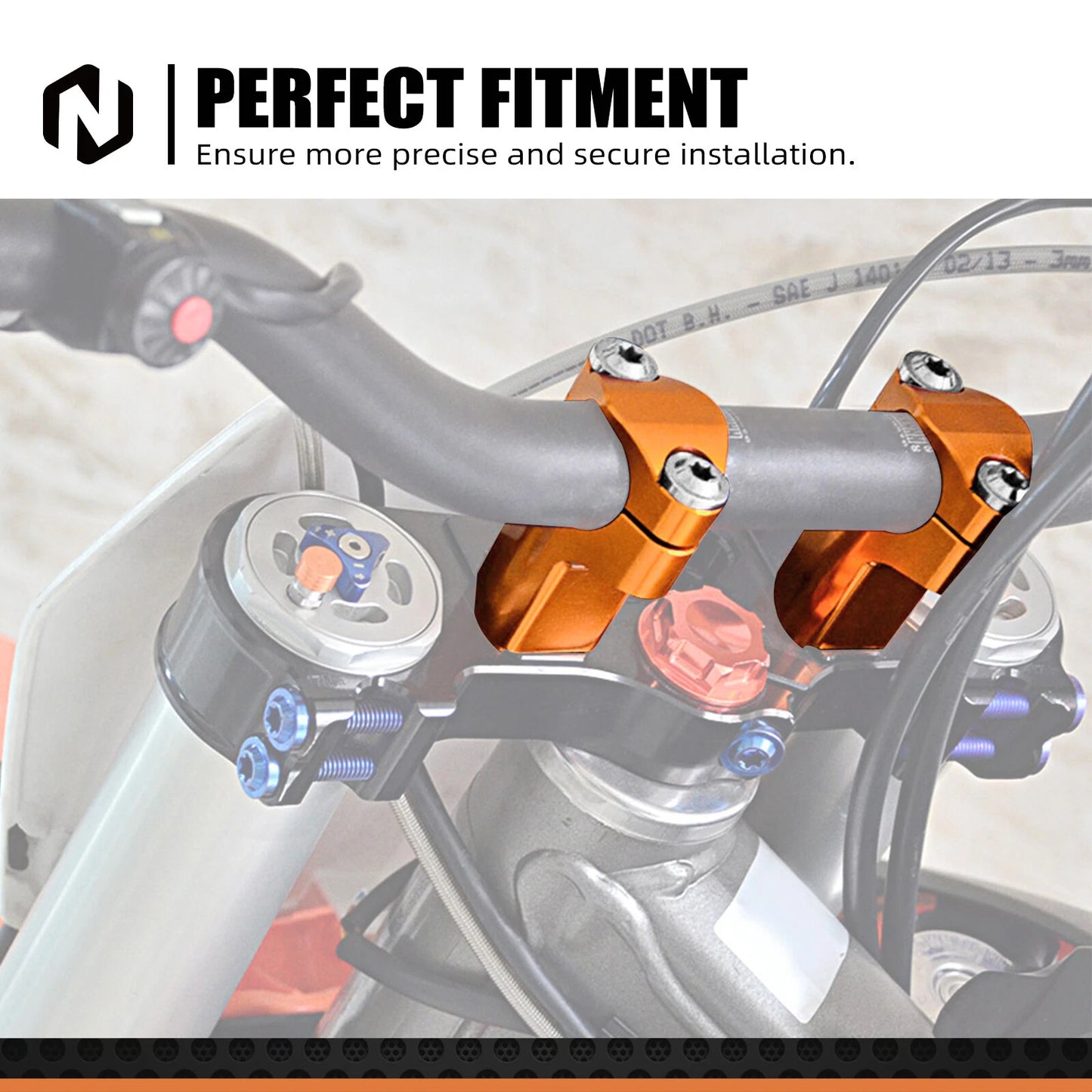 1 1/8" Handlebar Riser Clamp Kit for KTM 125-500 XCW EXC (2016-2023)