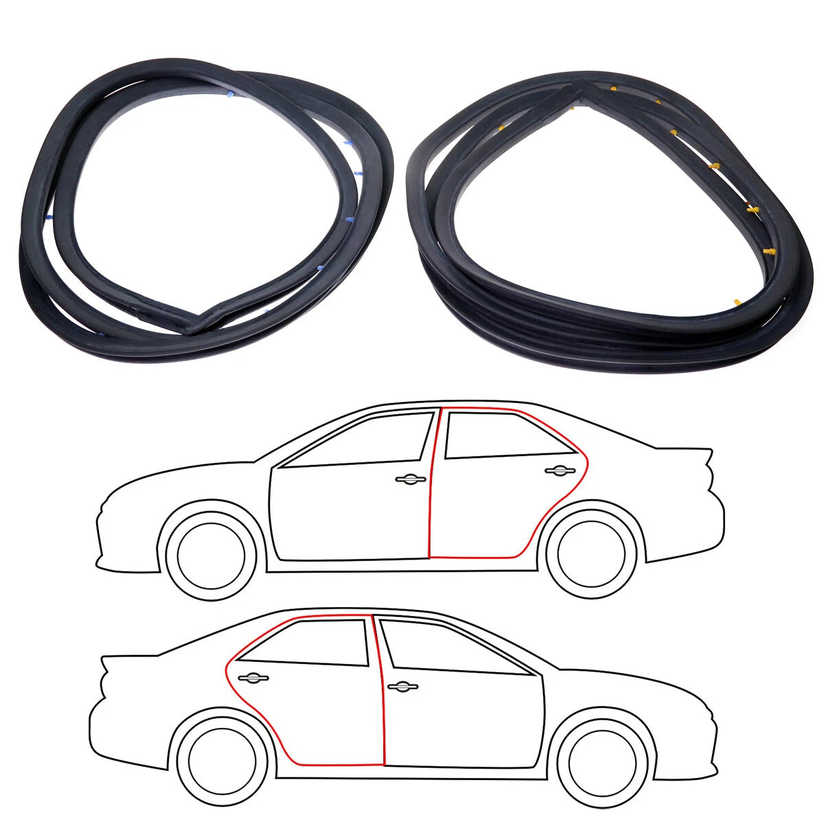 Rear Door Inner Weatherstrip for Nissan Datsun 230/240C/260C 1971-1975