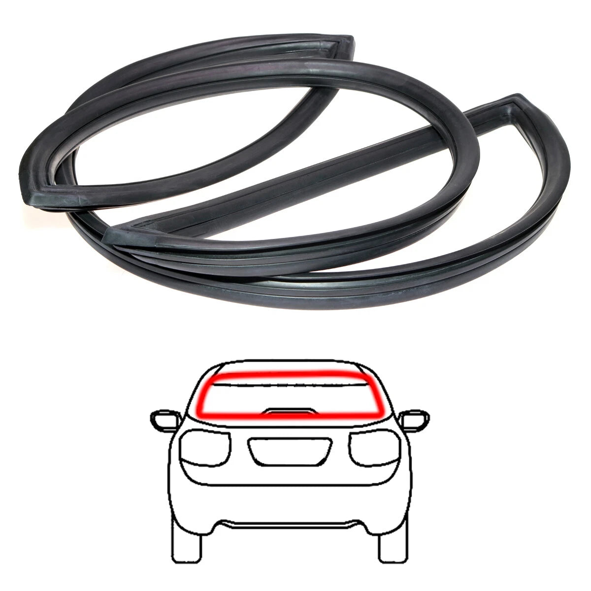 Rear Windshield Weatherstrip Seal for Nissan Datsun Sunny B110 1970-1973