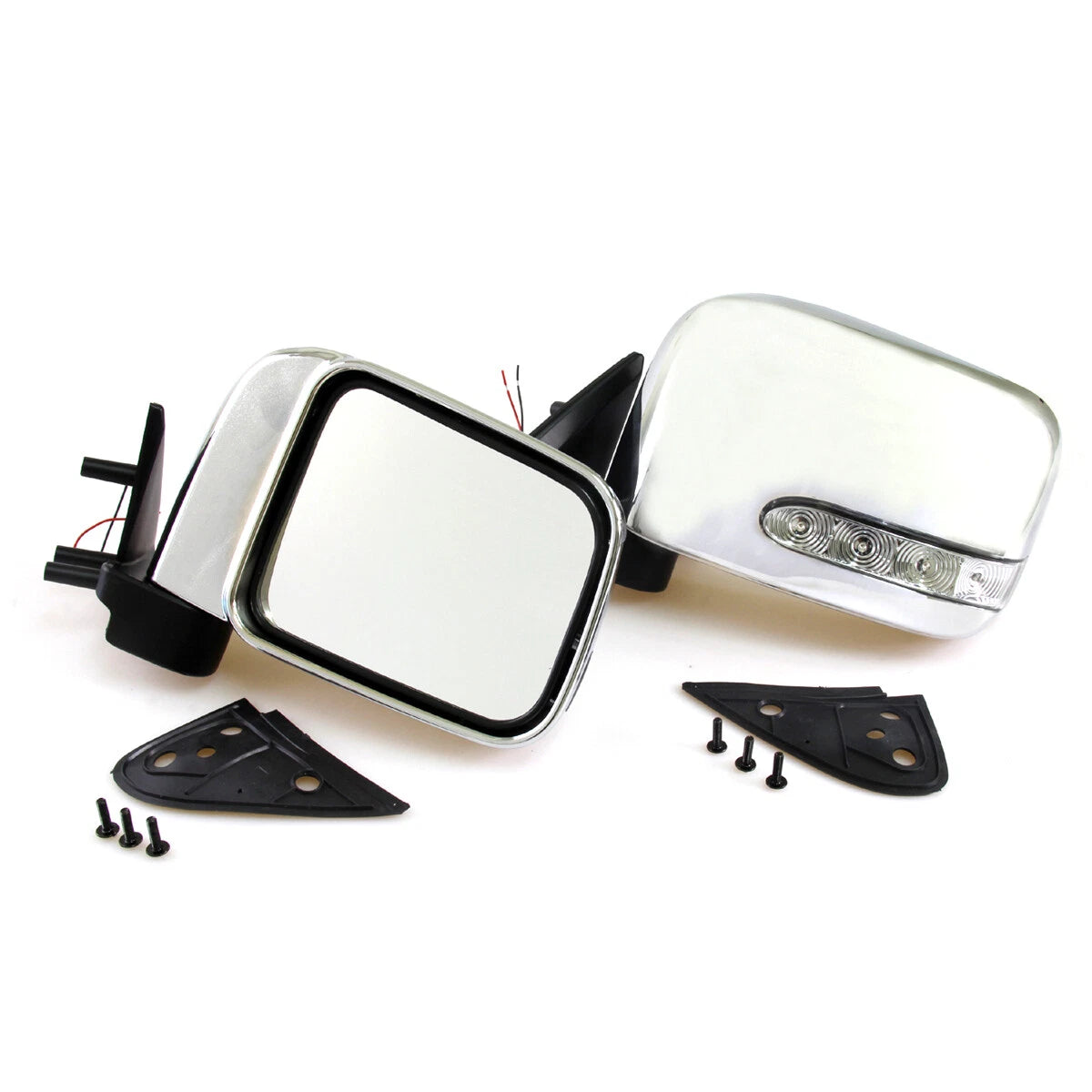 Chrome Door Mirrors LED for Nissan D22 Navara 1997-2004