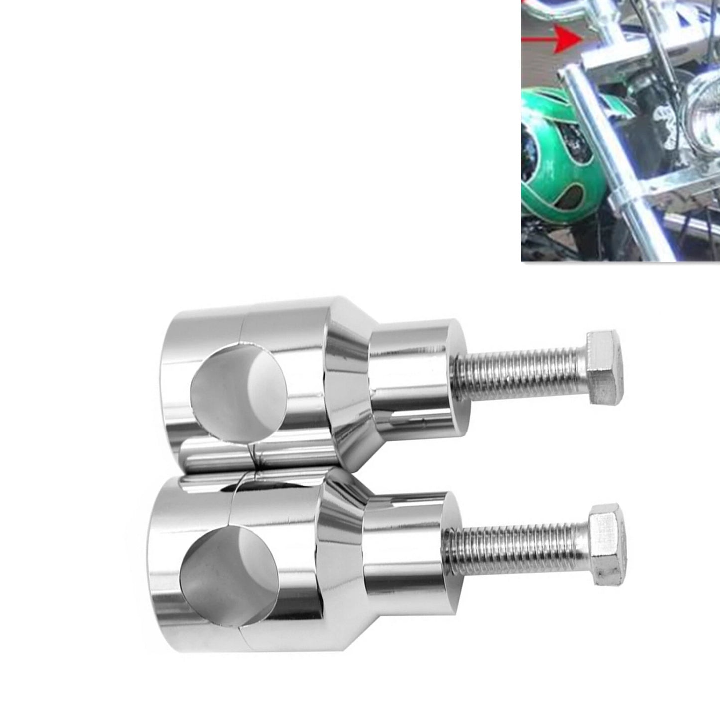 1" Handlebar Riser Kit for Honda, Yamaha, Suzuki, Kawasaki, Harley