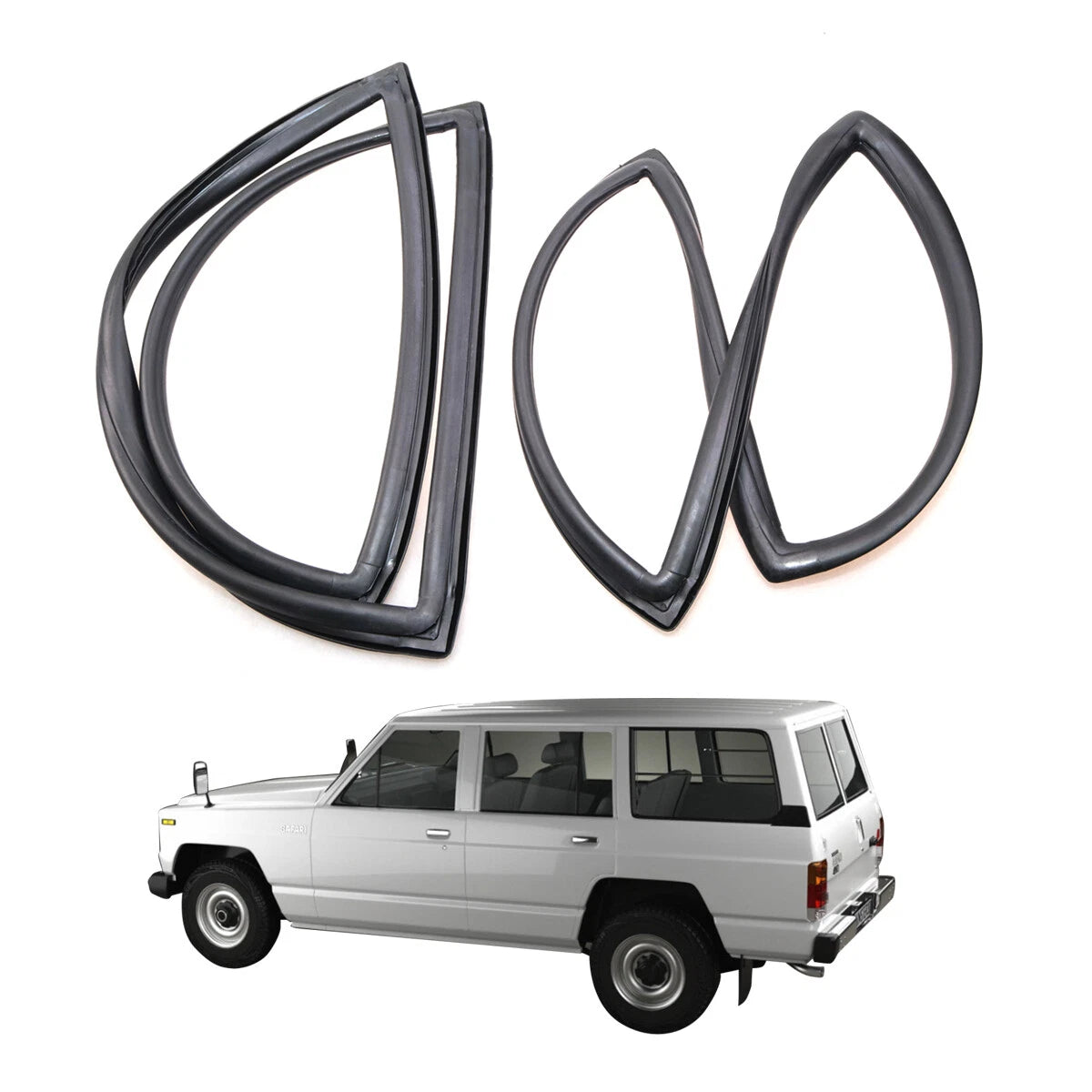 Back Barn Door Window Rubber Weatherstrip for Nissan Patrol Safari Y60 1987-1997