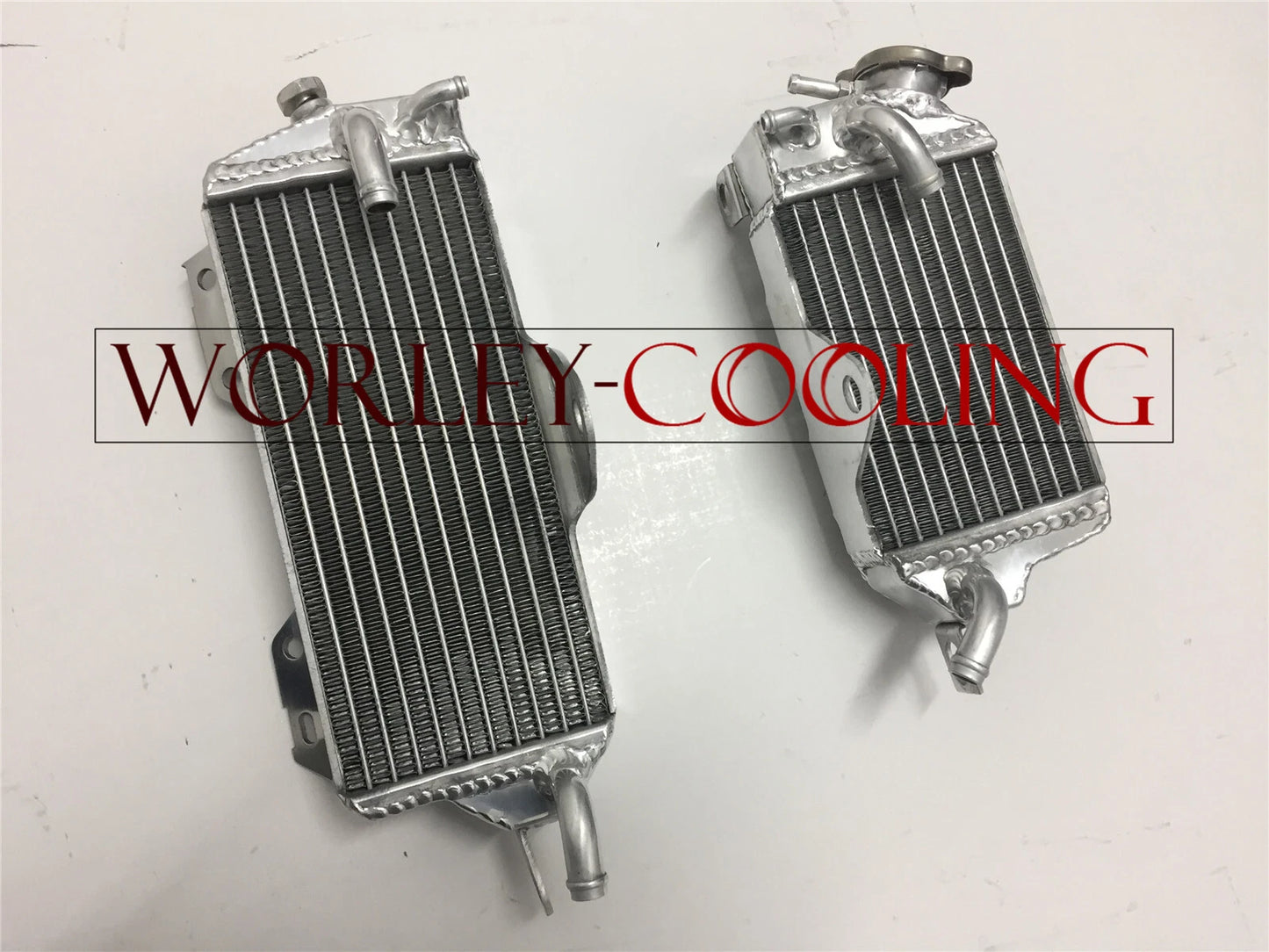 Aluminum Radiator + Blue Hoses for Kawasaki KX125 (1990-1991)