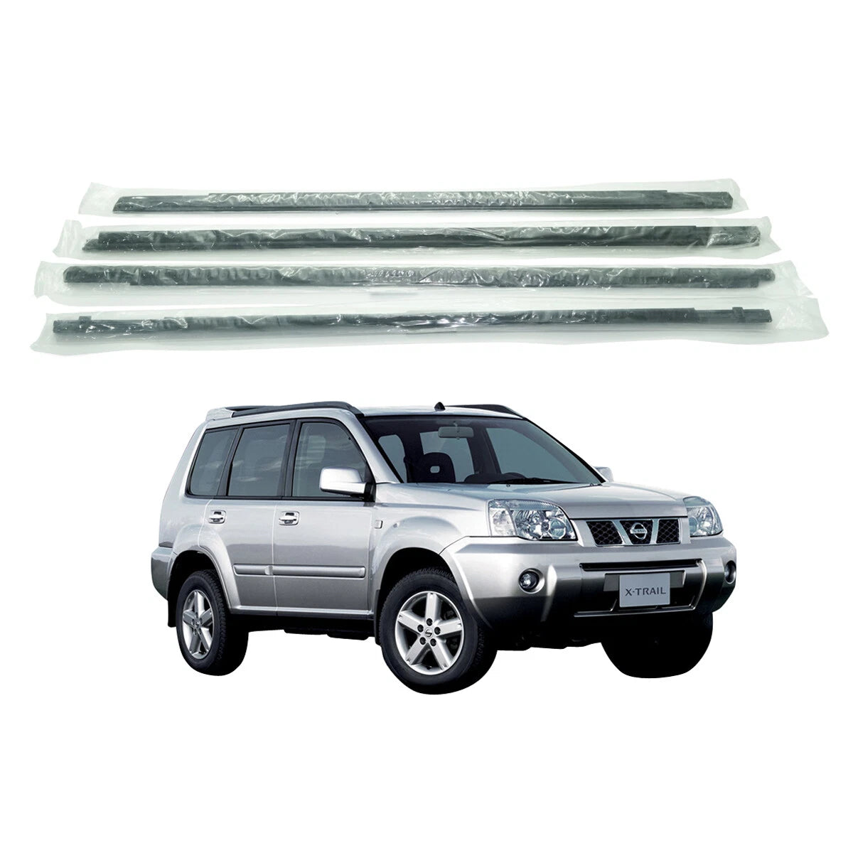 Front & Rear Door Moulding Weatherstrip for Nissan X-Trail 2000-2012