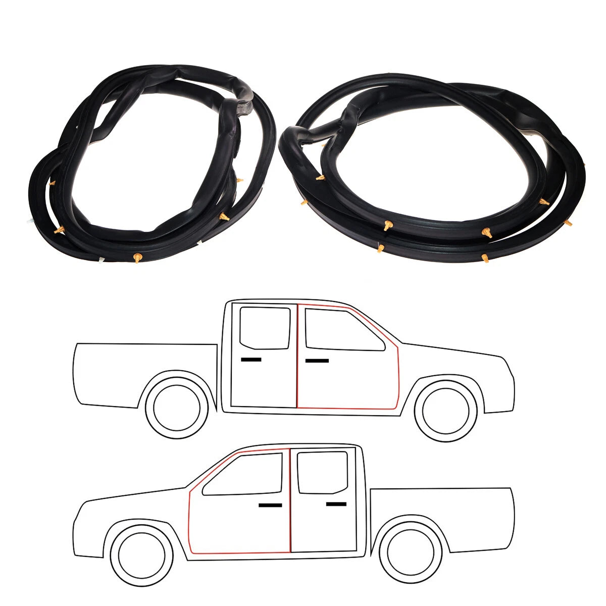 Front Door Weatherstrip for Toyota Hilux 1988-1997